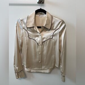 Reformation Walker Silk Top - Western style
